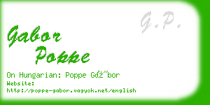 gabor poppe business card